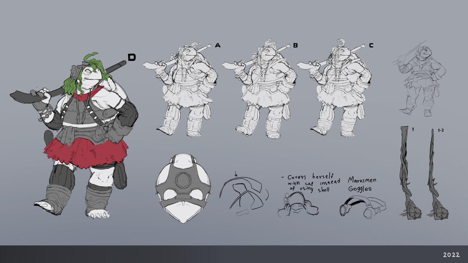 Sample of iterations for the DnD character shown above.