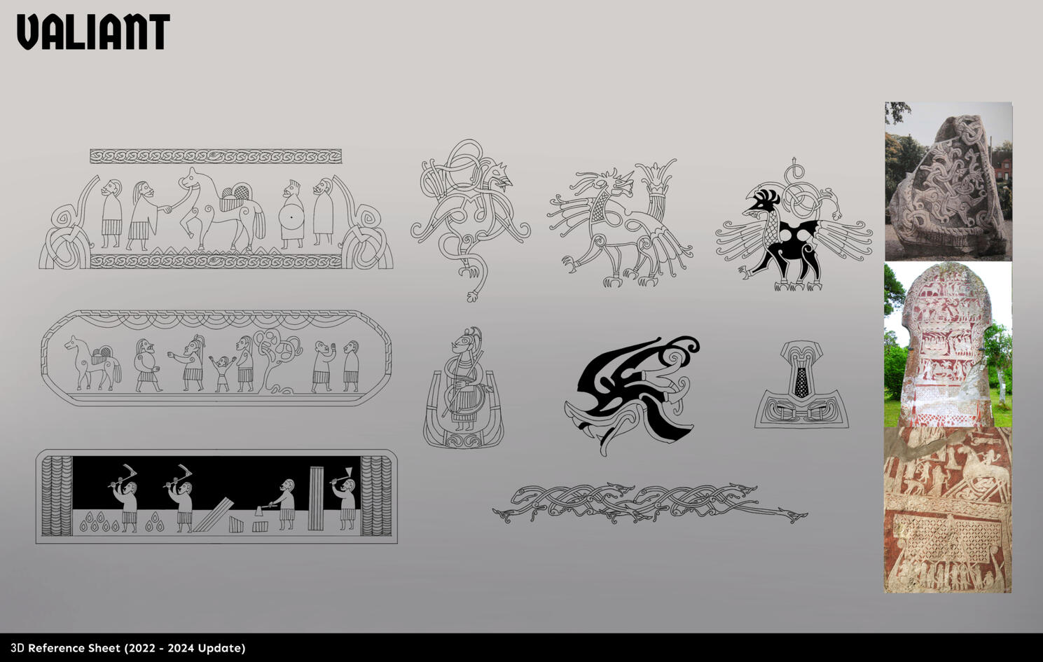 Vtuber model sheet detailing inspirations and details for character's tatoos.