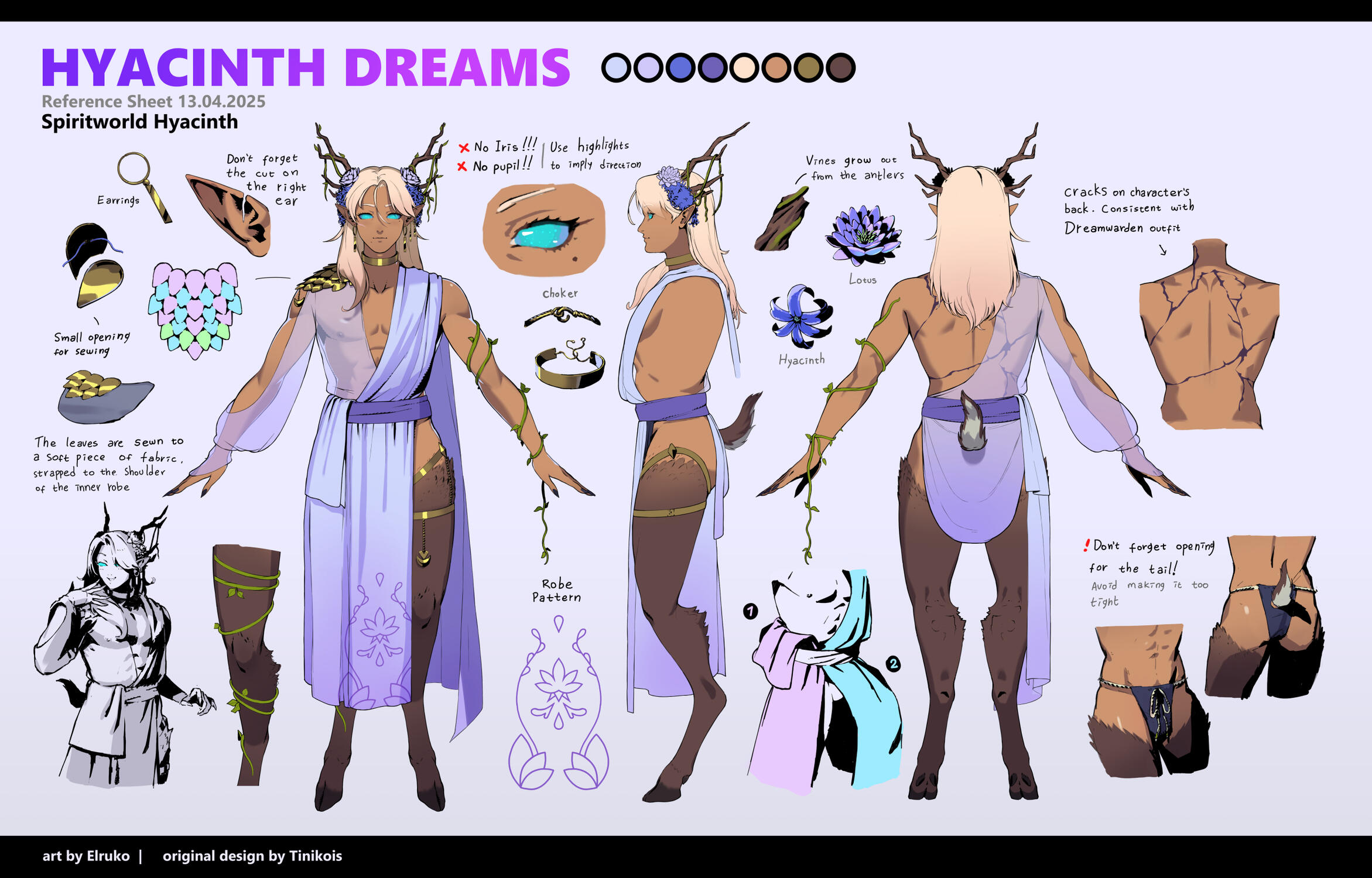 Vtuber model reference sheet.