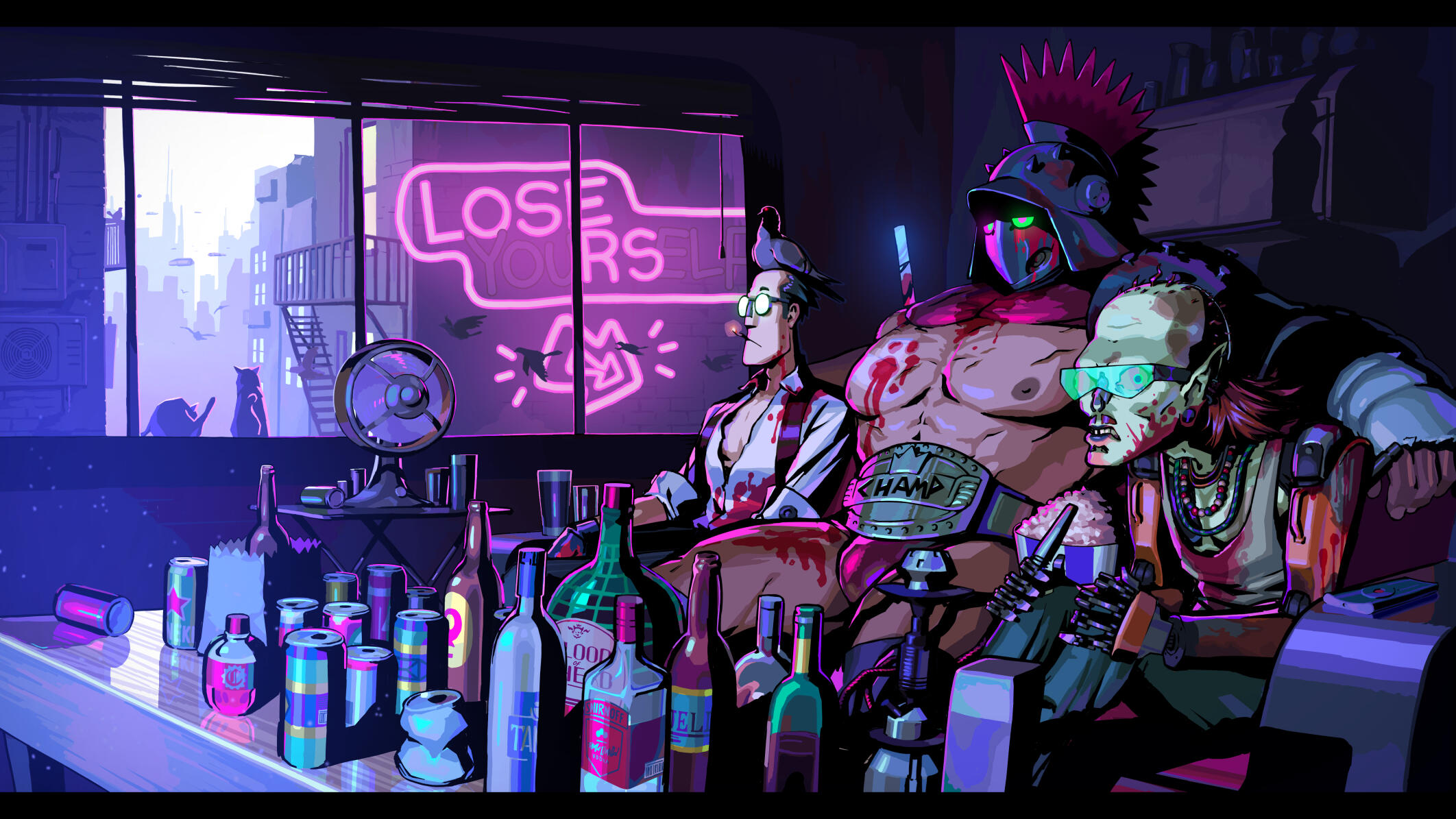 Illustration for a Cities Without Numbers TTRPG campaign.